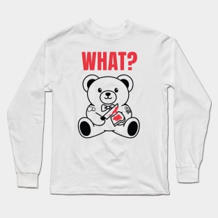 Cute Bear Doll (B&W Version) Long Sleeve T-Shirt